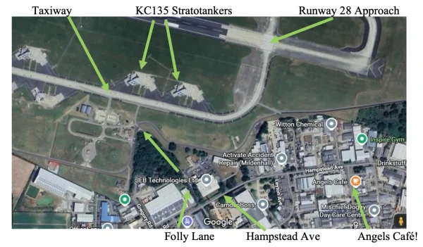 Viewing locations around RAF Mildenhall