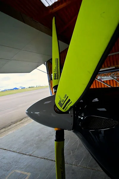 Tug Plane Propellor with Sleeves on