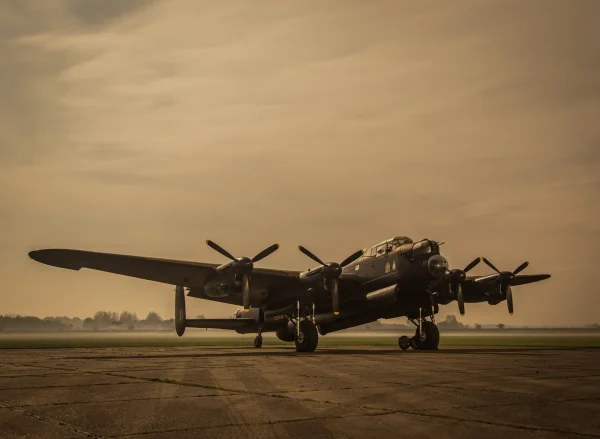 Lancaster Bomber Lit Only By Moonlight - November 2017