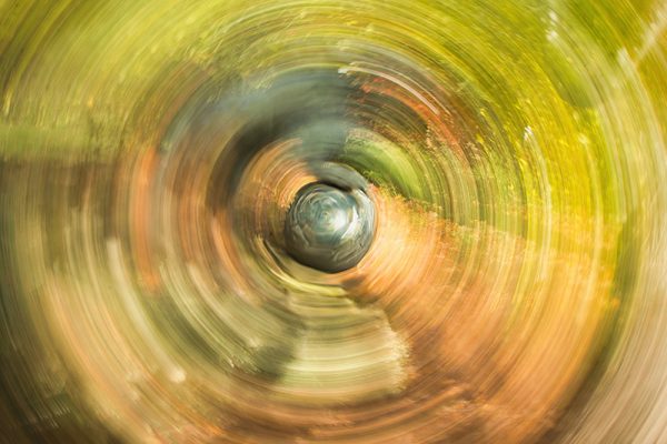 Abstract swirl of autumn colours